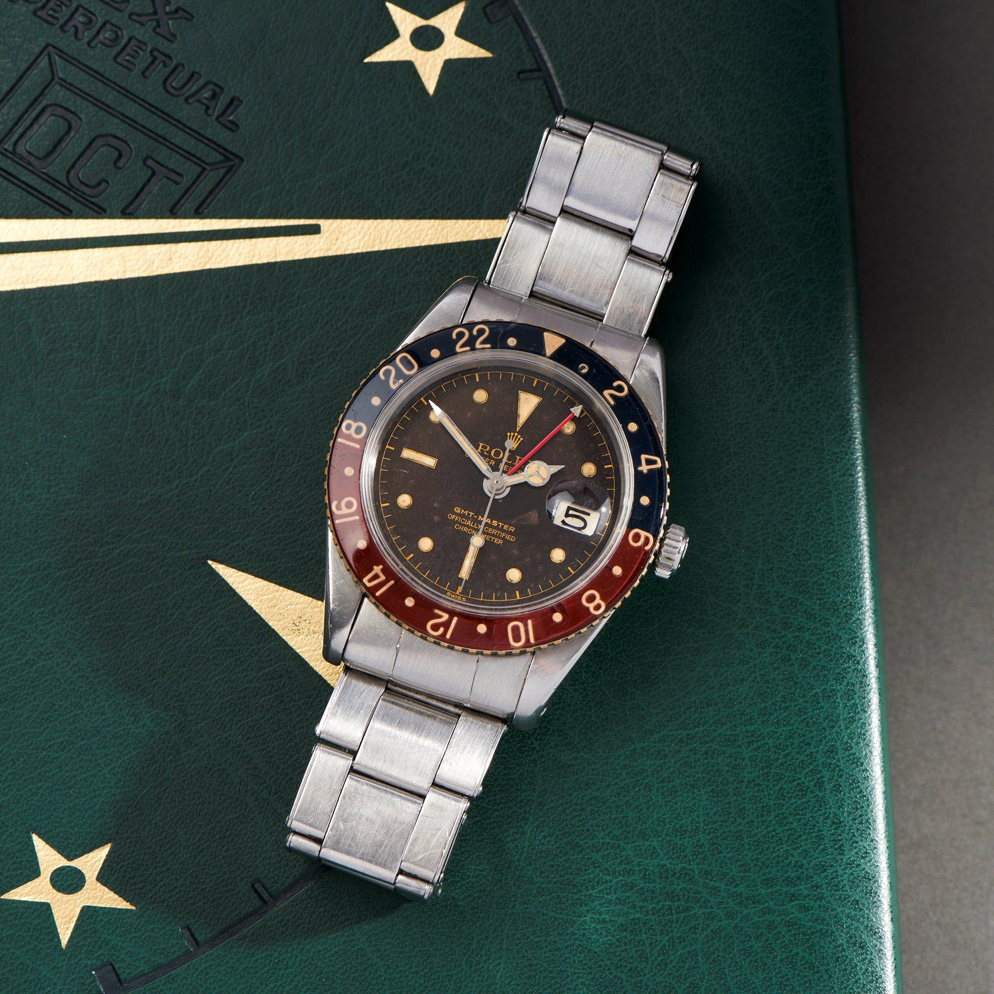 Rolex GMT-Master Bakelite 6542 Men Stainless Steel Tropical Dial Watch 2