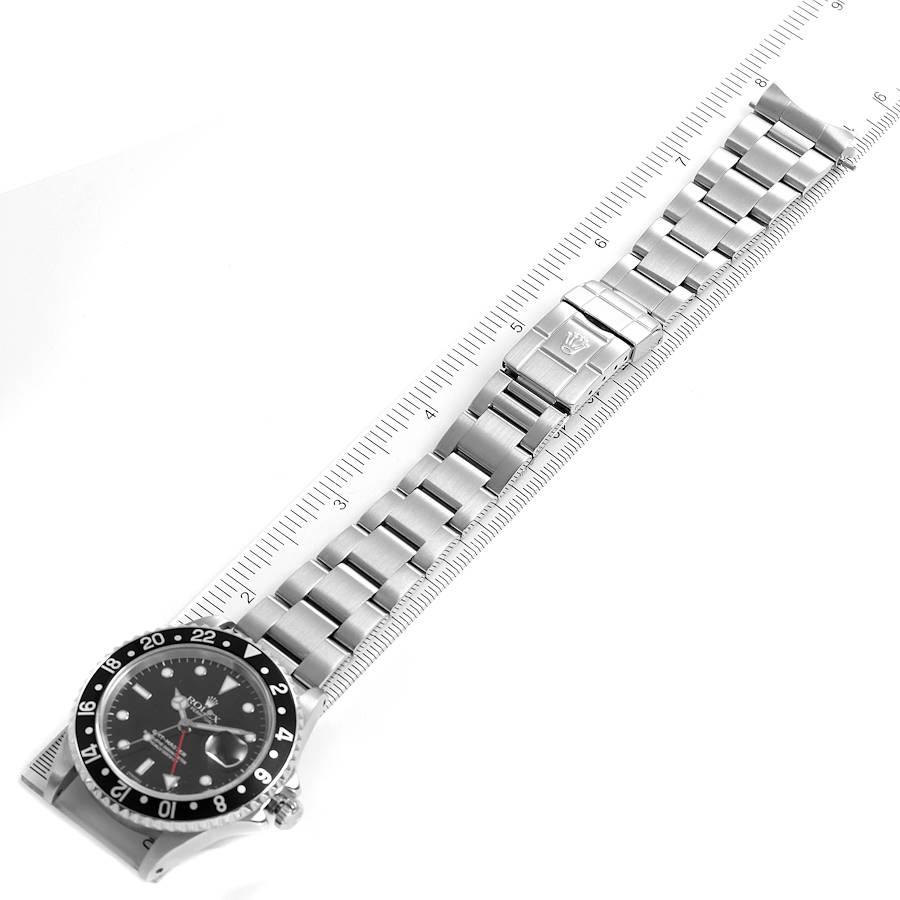 Rolex GMT Master Black Bezel Automatic Steel Mens Watch 16700 Box Papers For Sale 3