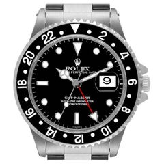 Used Rolex GMT Master Black Bezel Automatic Steel Mens Watch 16700 Box Papers