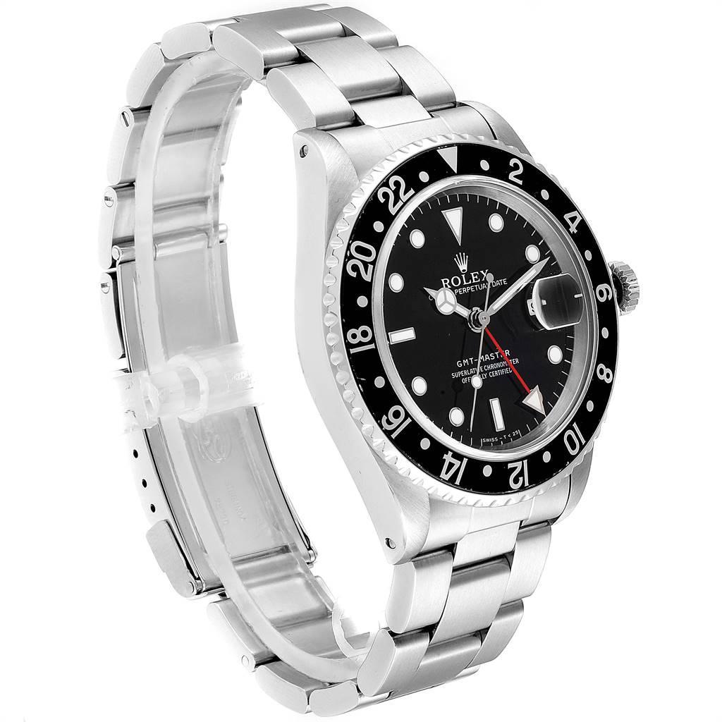 Rolex GMT Master Black Bezel Automatic Steel Men’s Watch 16700 In Good Condition For Sale In Atlanta, GA