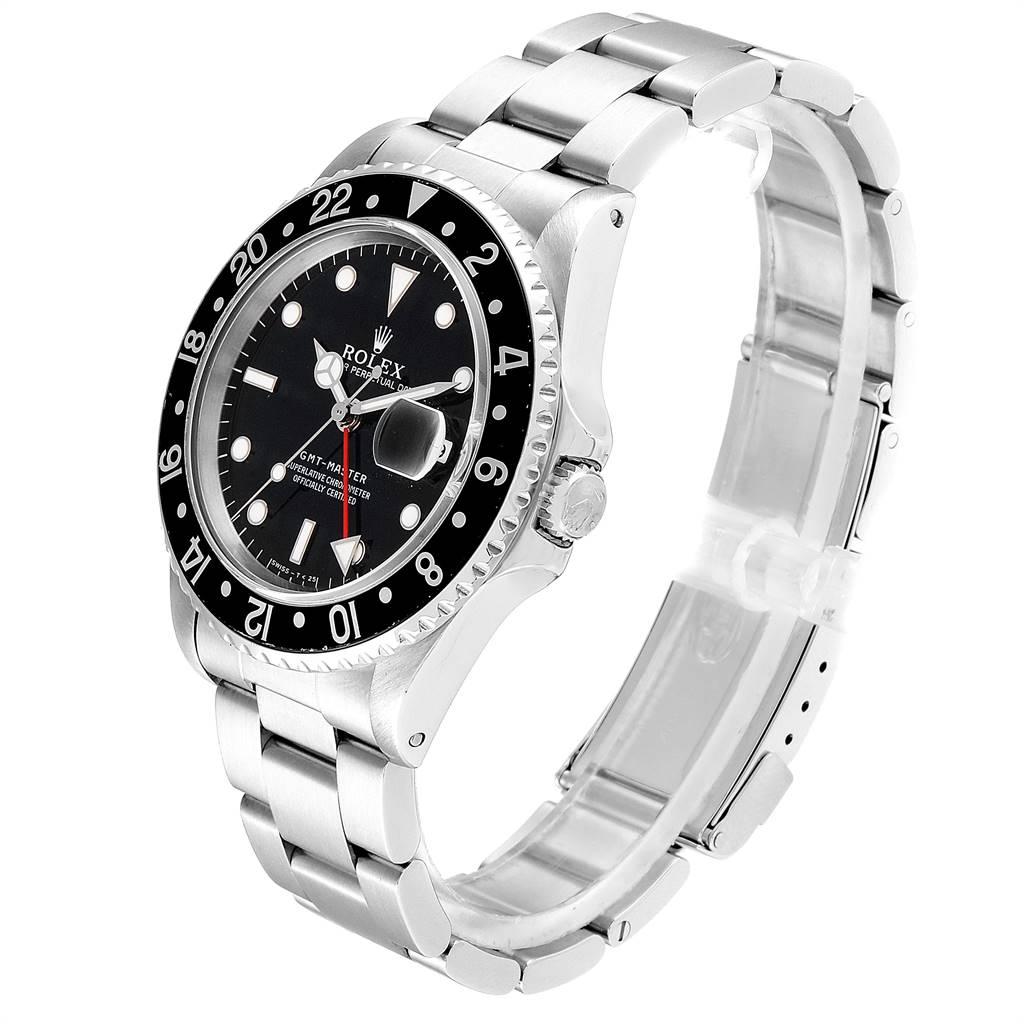 Men's Rolex GMT Master Black Bezel Automatic Steel Men’s Watch 16700 For Sale