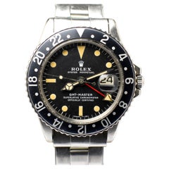 Montre automatique Rolex GMT-Master cadran noir mat 1675 acier, 1972