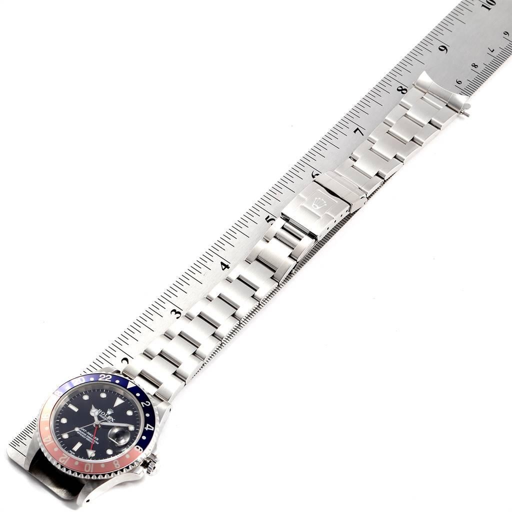 Rolex GMT Master Blue Red Pepsi Bezel Steel Men's Watch 16700 Box For Sale 4