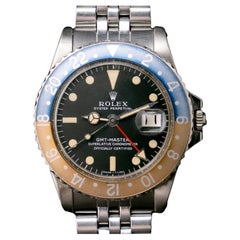 Rolex GMT-Master Pepsi Matte Dial 1675 MK I Steel Automatic Watch, 1968