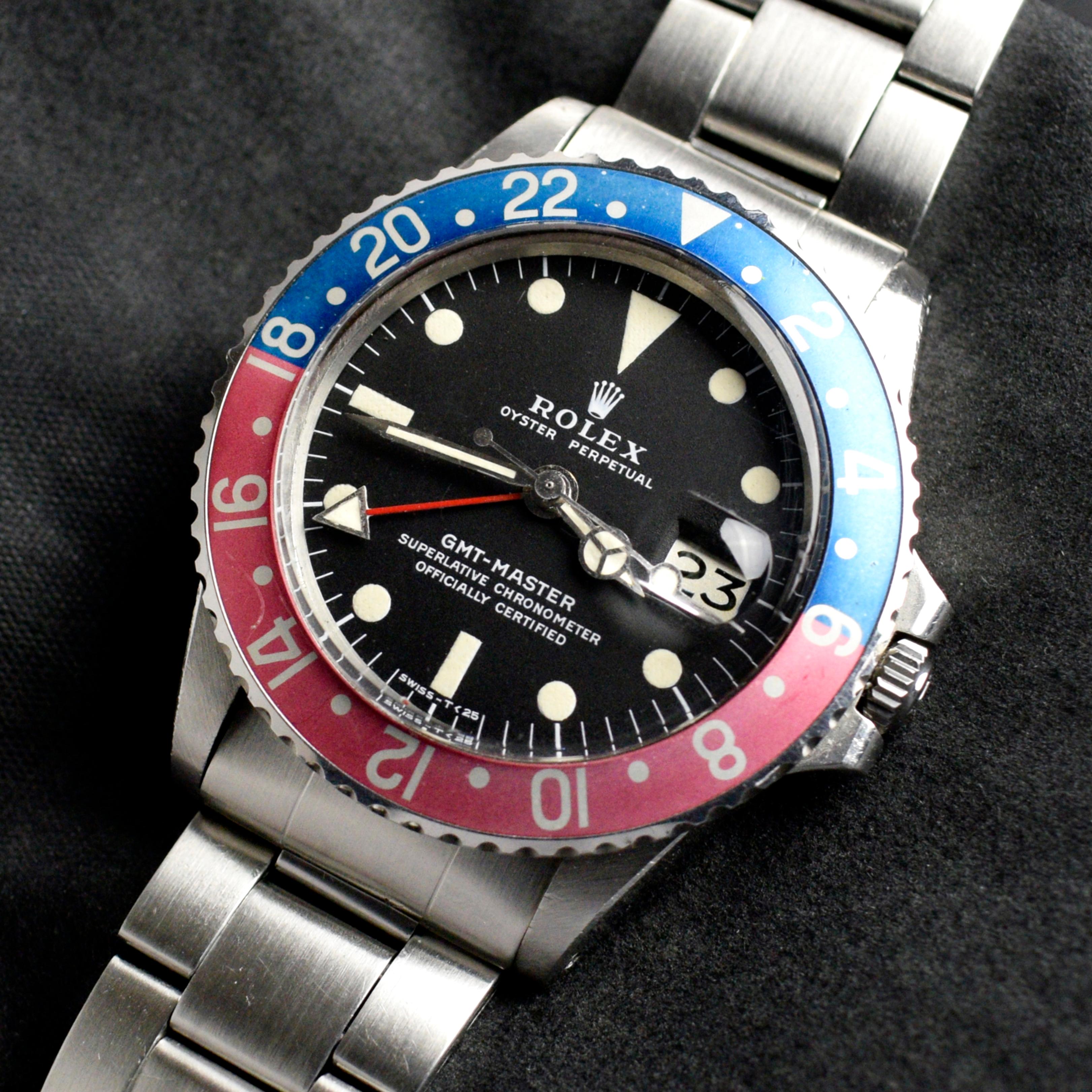 Brand: Vintage Rolex
Model: 1675
Year: 1972
Serial number: 32xxxxx
Reference: C03758; C03759

Case: Show sign of wear with slight polish from previous; inner case back stamped 1675 III.72

Dial: Excellent Clean Condition Tritium Dial where the lumes