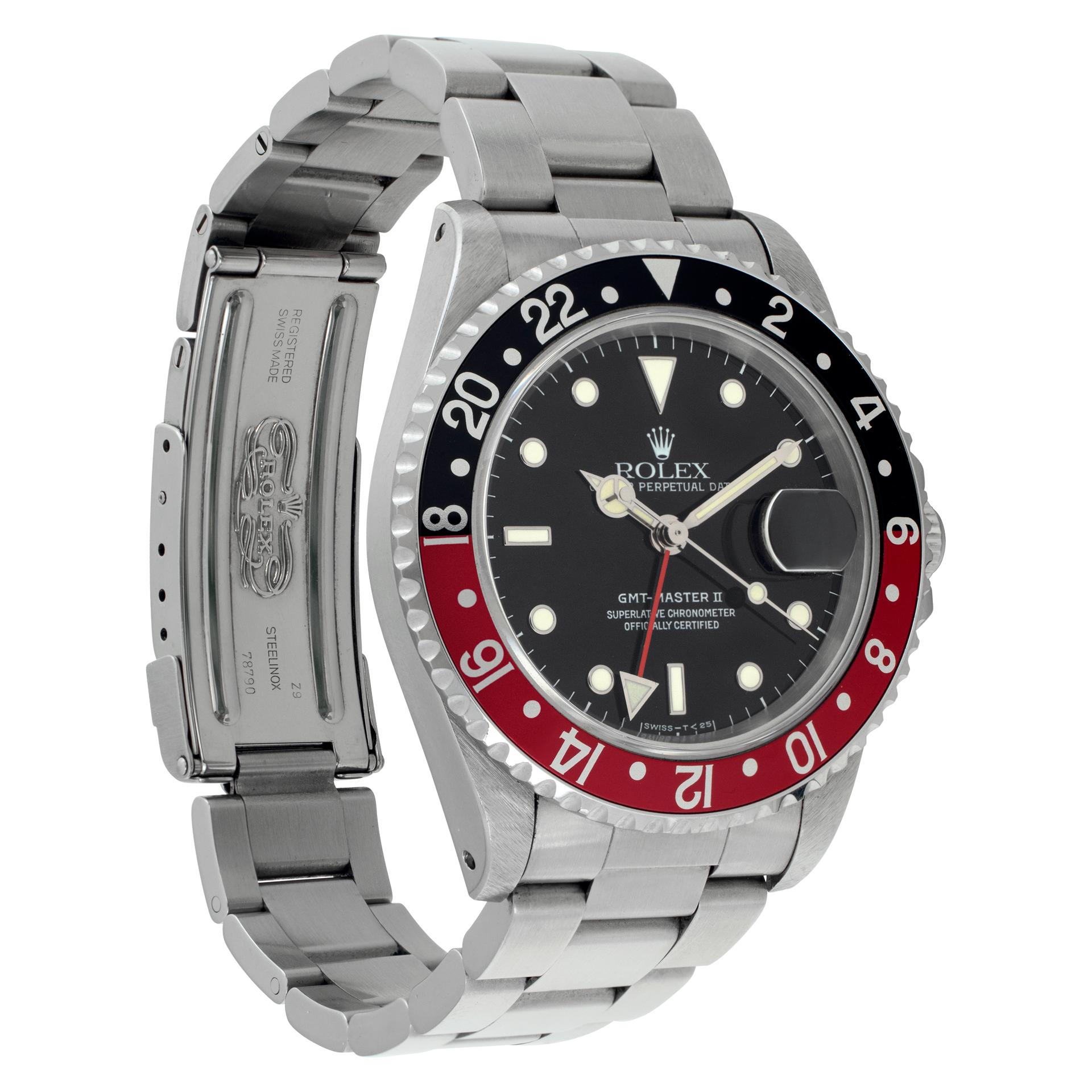 Montre-bracelet Rolex Gmt-Master « Coke » en acier inoxydable Réf. 16710 Excellent état - En vente à Surfside, FL