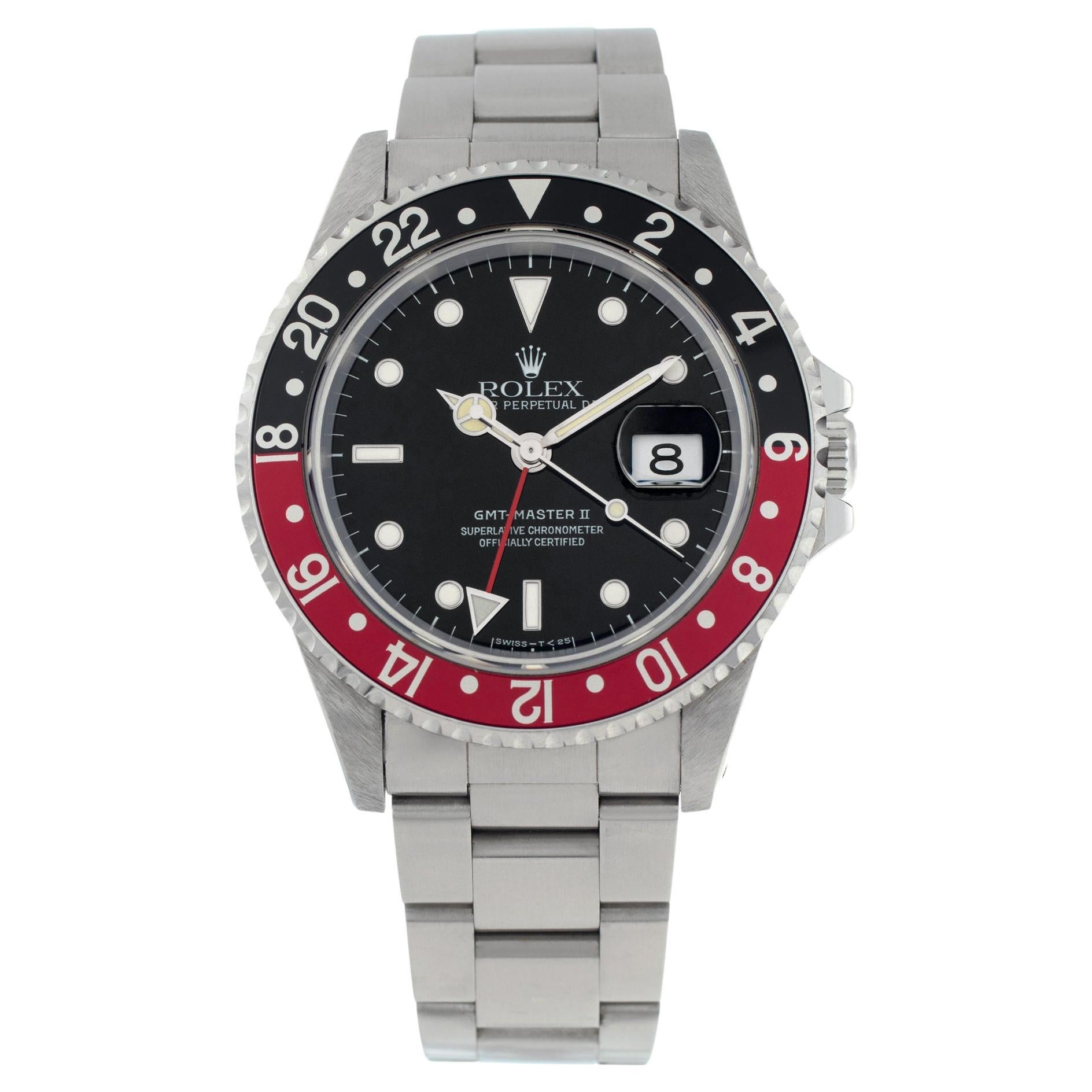 Rolex Gmt-Master "Coke" Stainless Steel Wristwatch Ref 16710 For Sale