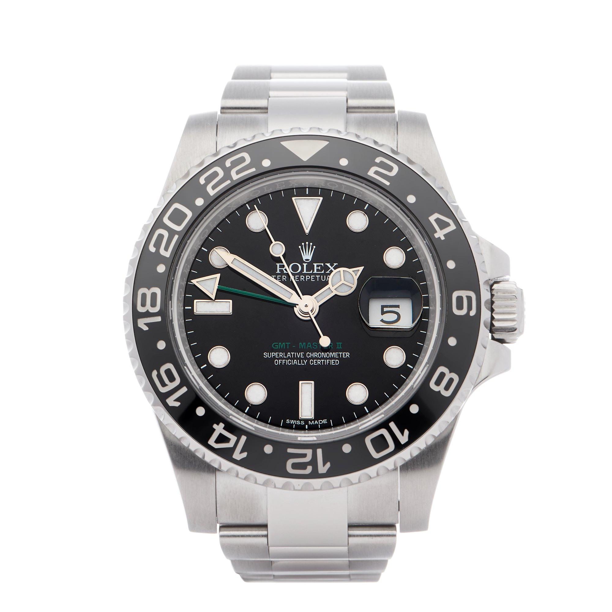 Rolex GMT-Master II 0 116710LN Herrenuhr aus Edelstahl im Angebot