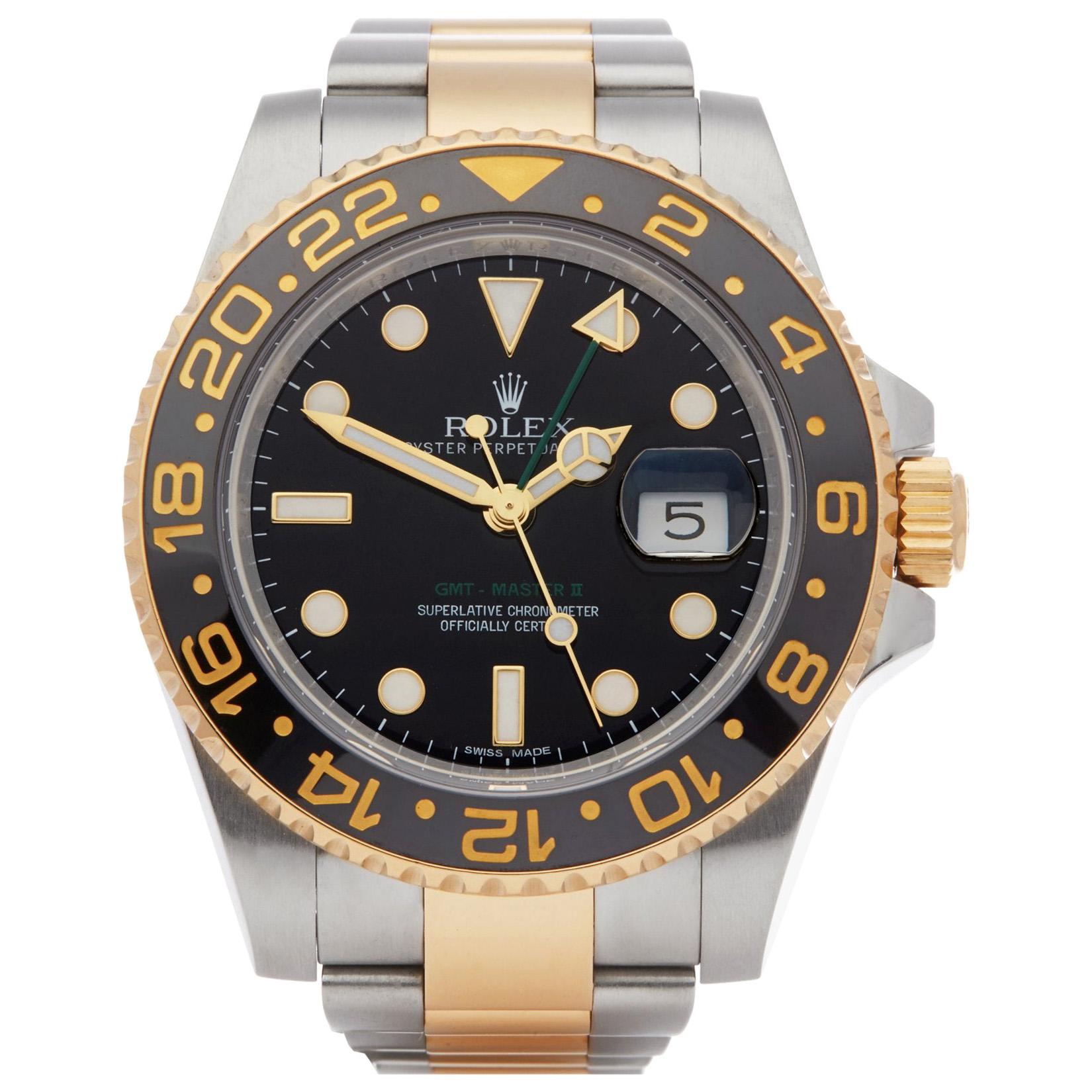 Rolex GMT-Master II 0 116713LN Men's Stainless Steel and Yellow Gold 0 Watch