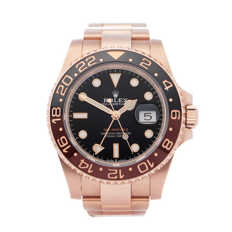 Rolex GMTMaster II 0 126715CHNR Men Rose Gold 0 Watch at 1stDibs