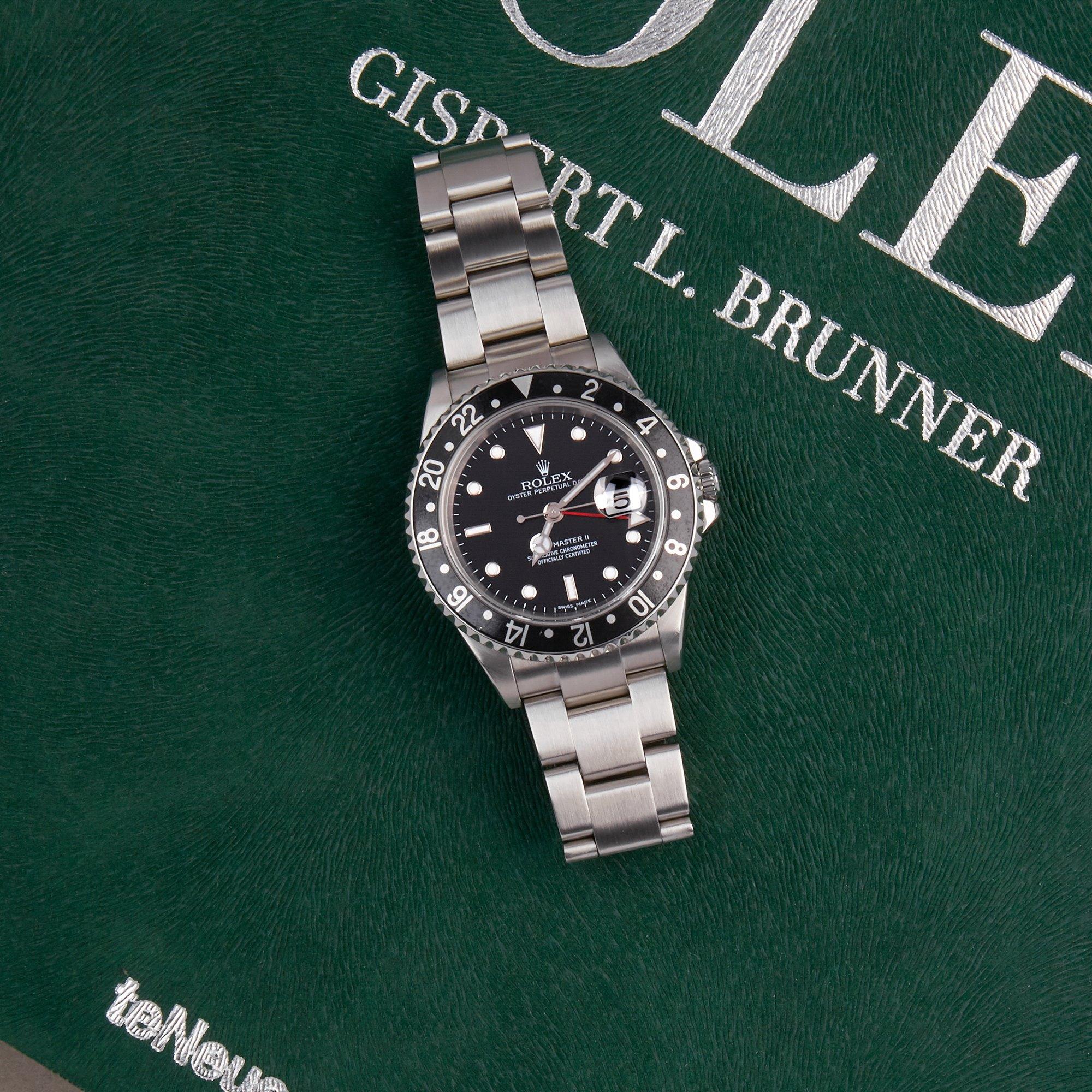 Rolex GMT-Master II 0 16710 Men's Stainless Steel Stick Dial Watch 2