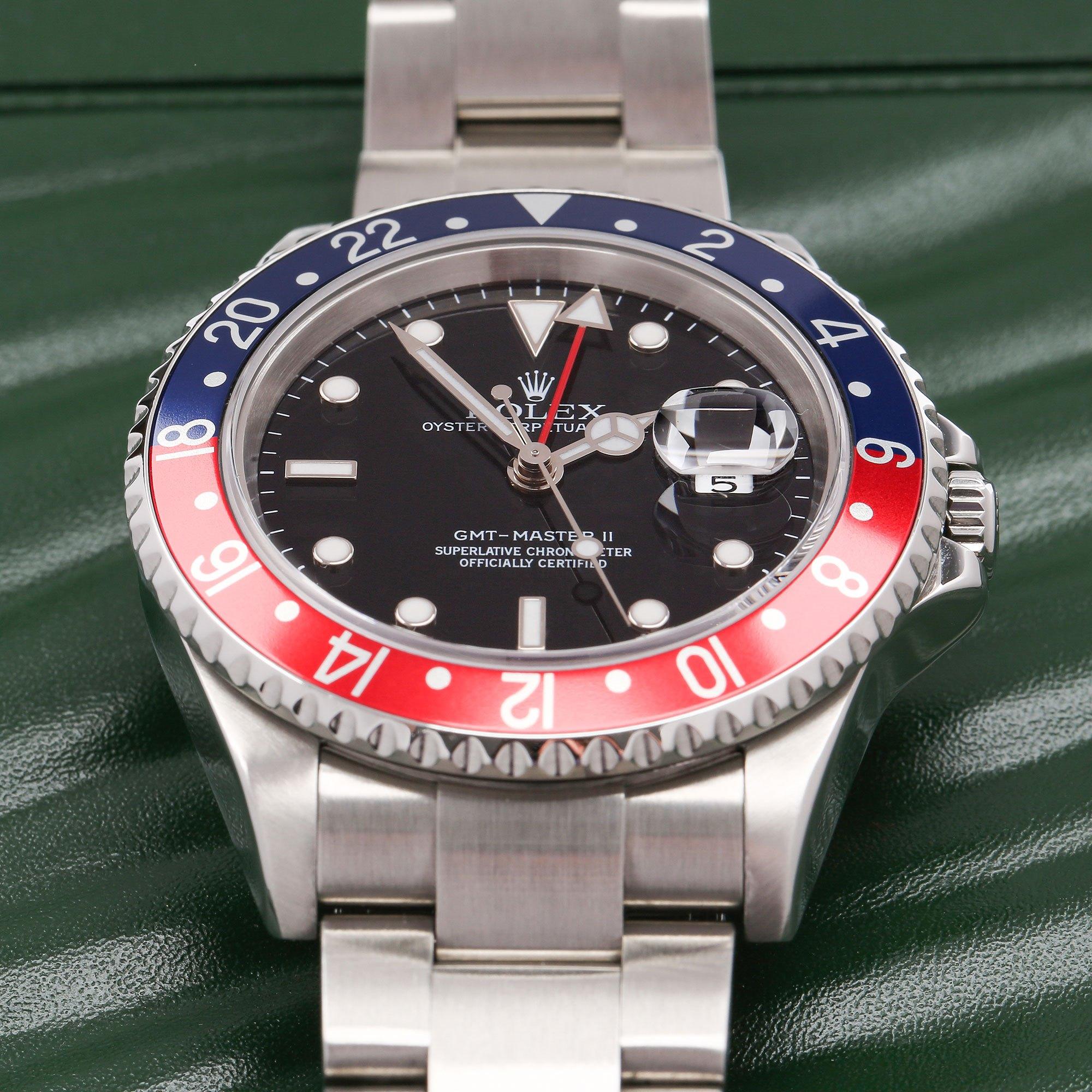 Rolex GMT-Master II 0 16710 Men Stainless Steel Stick Dial' Watch 4
