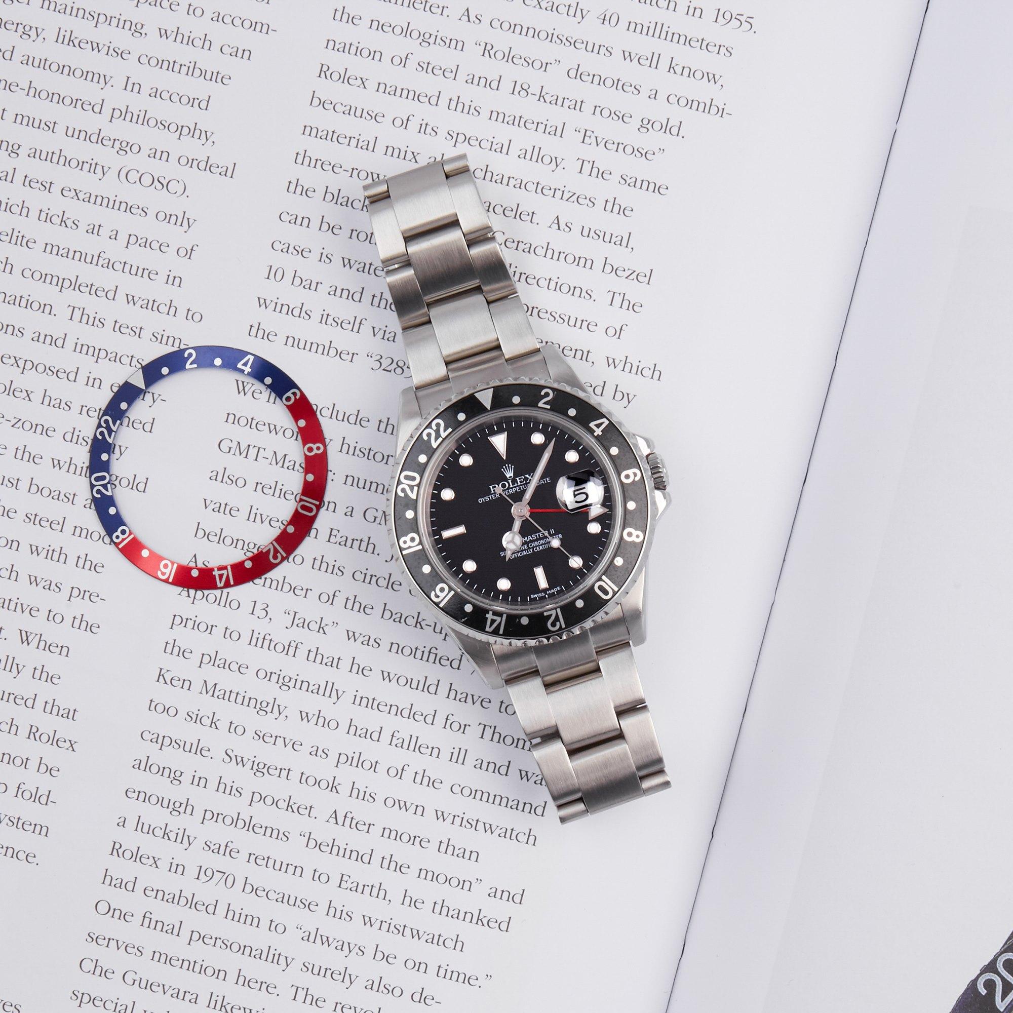Rolex GMT-Master II 0 16710 Men's Stainless Steel Stick Dial Watch 3