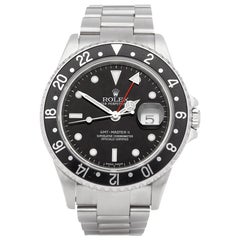 Rolex Montre GMT-Master II à cadran bâton en acier inoxydable pour hommes 0 16710