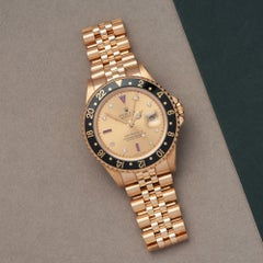 Rolex GMT-Master II 0 16718 Men Yellow Gold Serti Dial Watch
