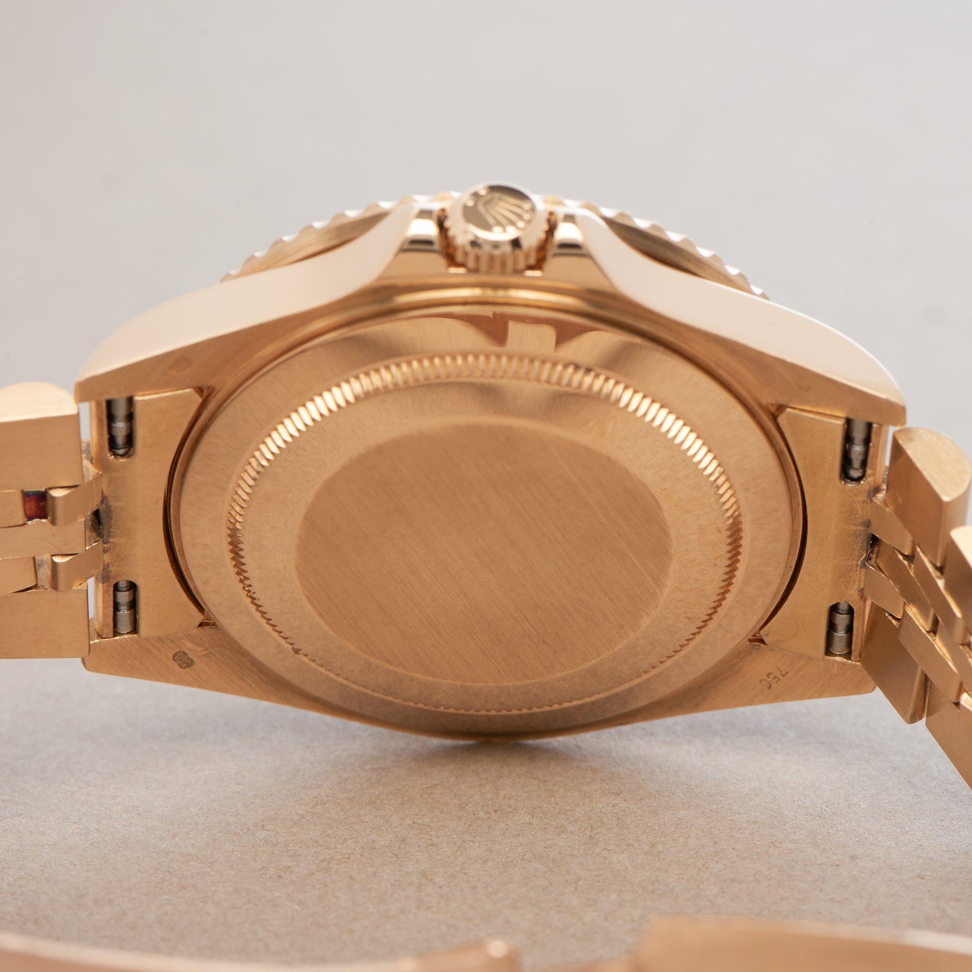 Men's Rolex GMT-Master II 0 16718 Men Yellow Gold Serti Dial Watch