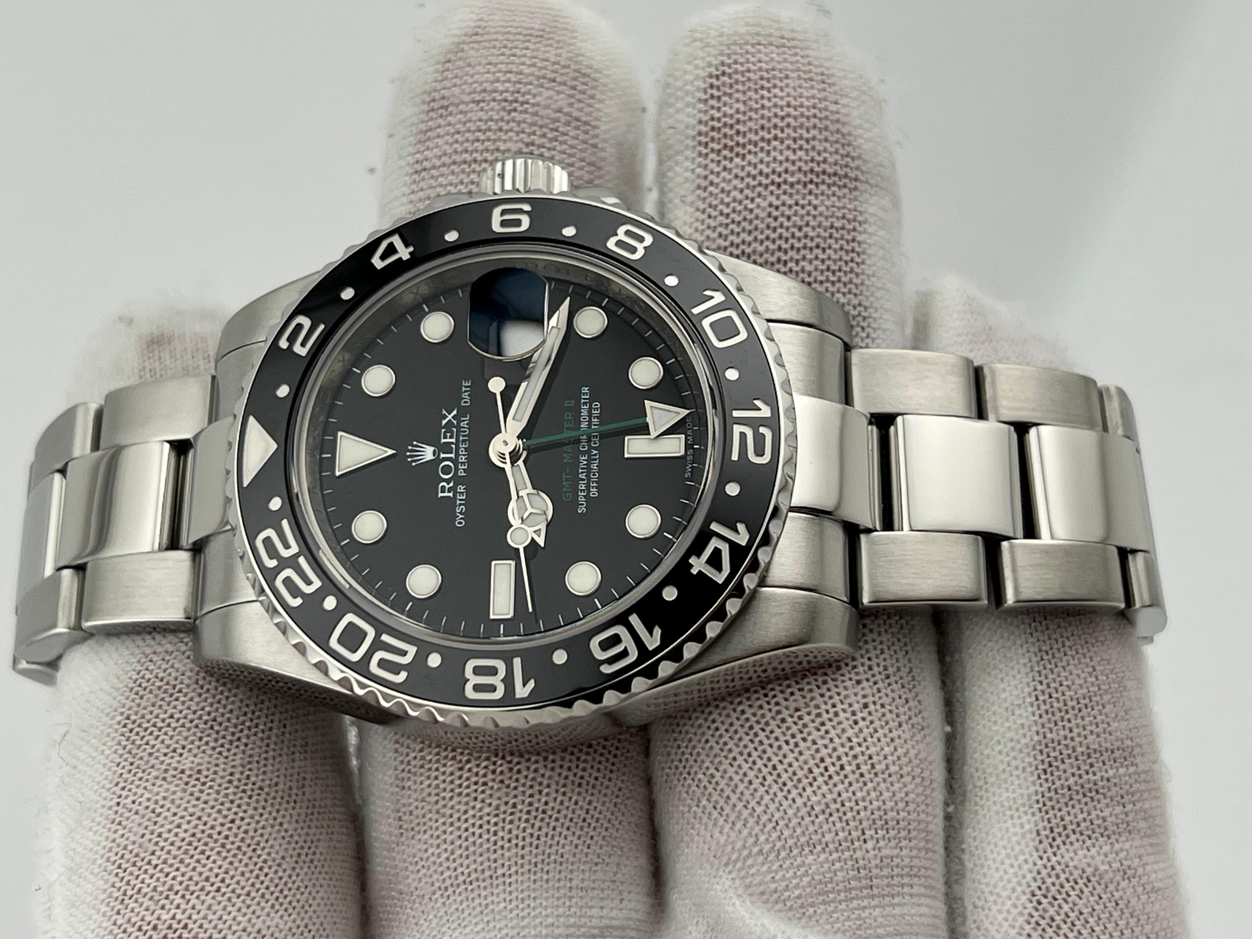 Women's Rolex GMT Master II 116710 Black Ceramic Stainless Steel 40mm For Sale