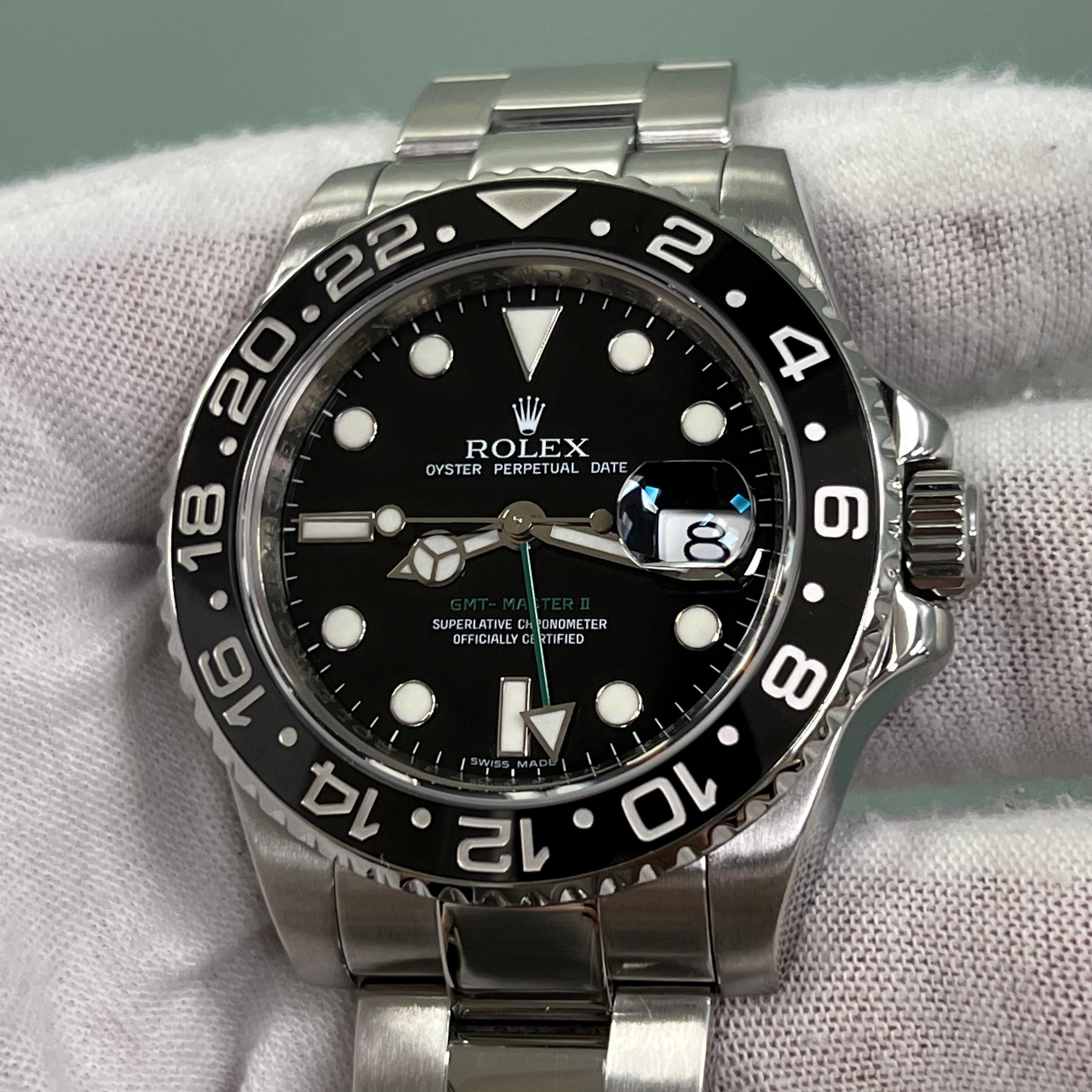 Rolex GMT Master II 116710 Black Ceramic Stainless Steel 40mm For Sale 4