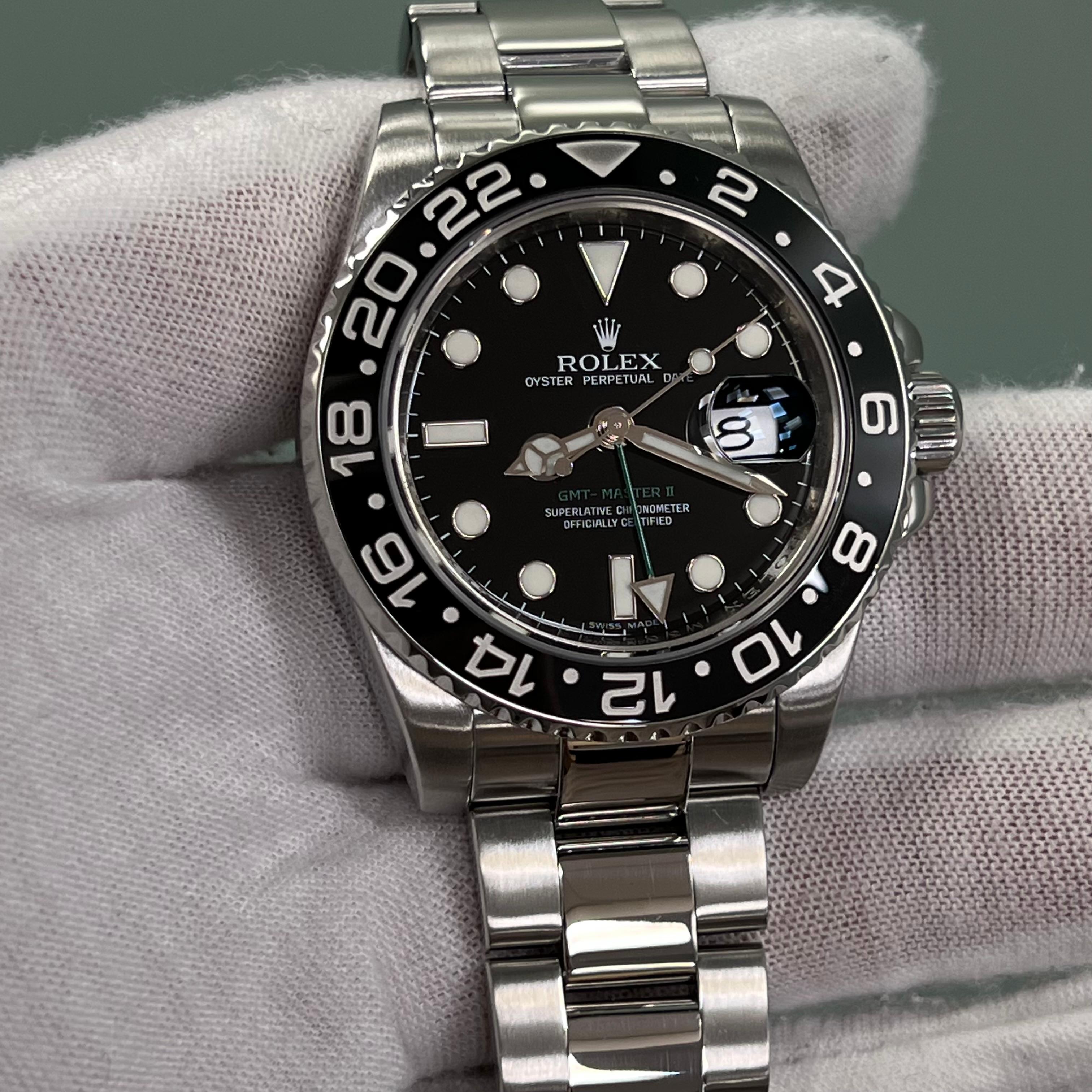 Rolex GMT Master II 116710 Black Ceramic Stainless Steel 40mm For Sale 5