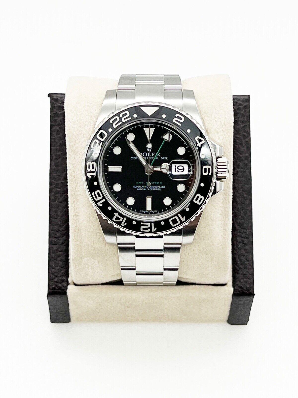 Rolex GMT Master II 116710 Black Ceramic Stainless Steel Box Paper In Excellent Condition In San Diego, CA