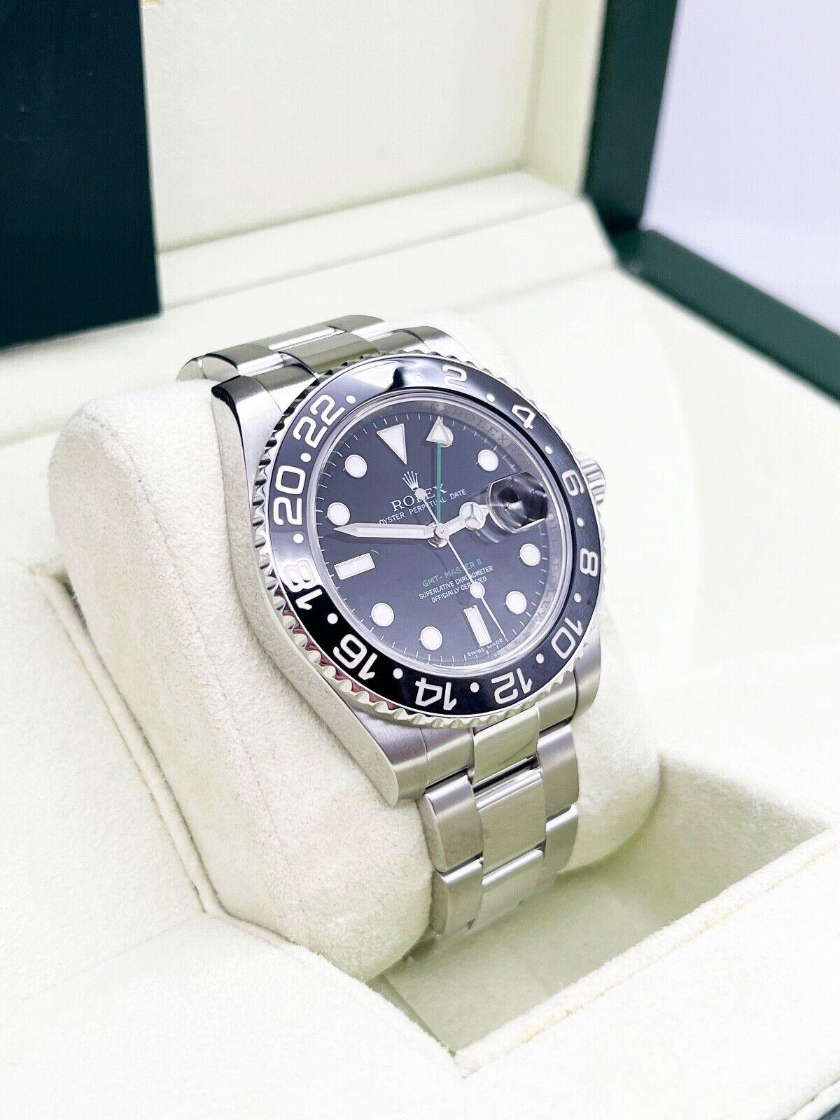Uomo Rolex GMT Master II 116710 Nero Ceramica Acciaio Inox Scatola di Carta