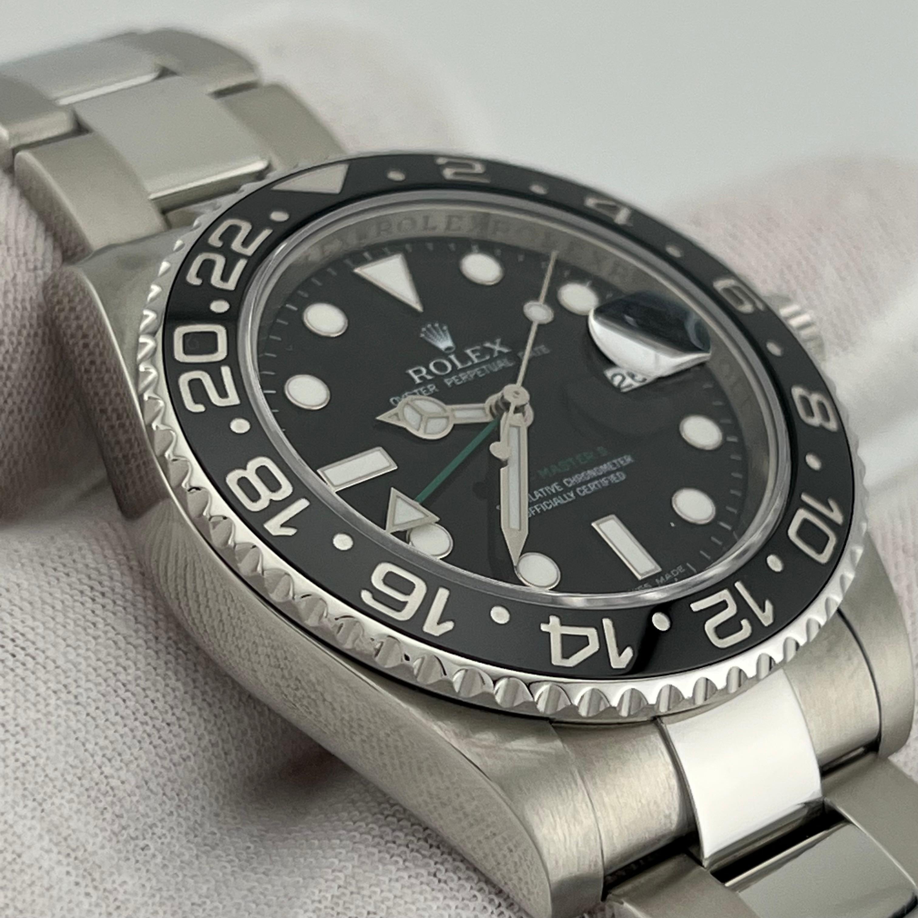 Rolex GMT Master II 116710 Black Ceramic Stainless Steel Box Paper Service Card 6