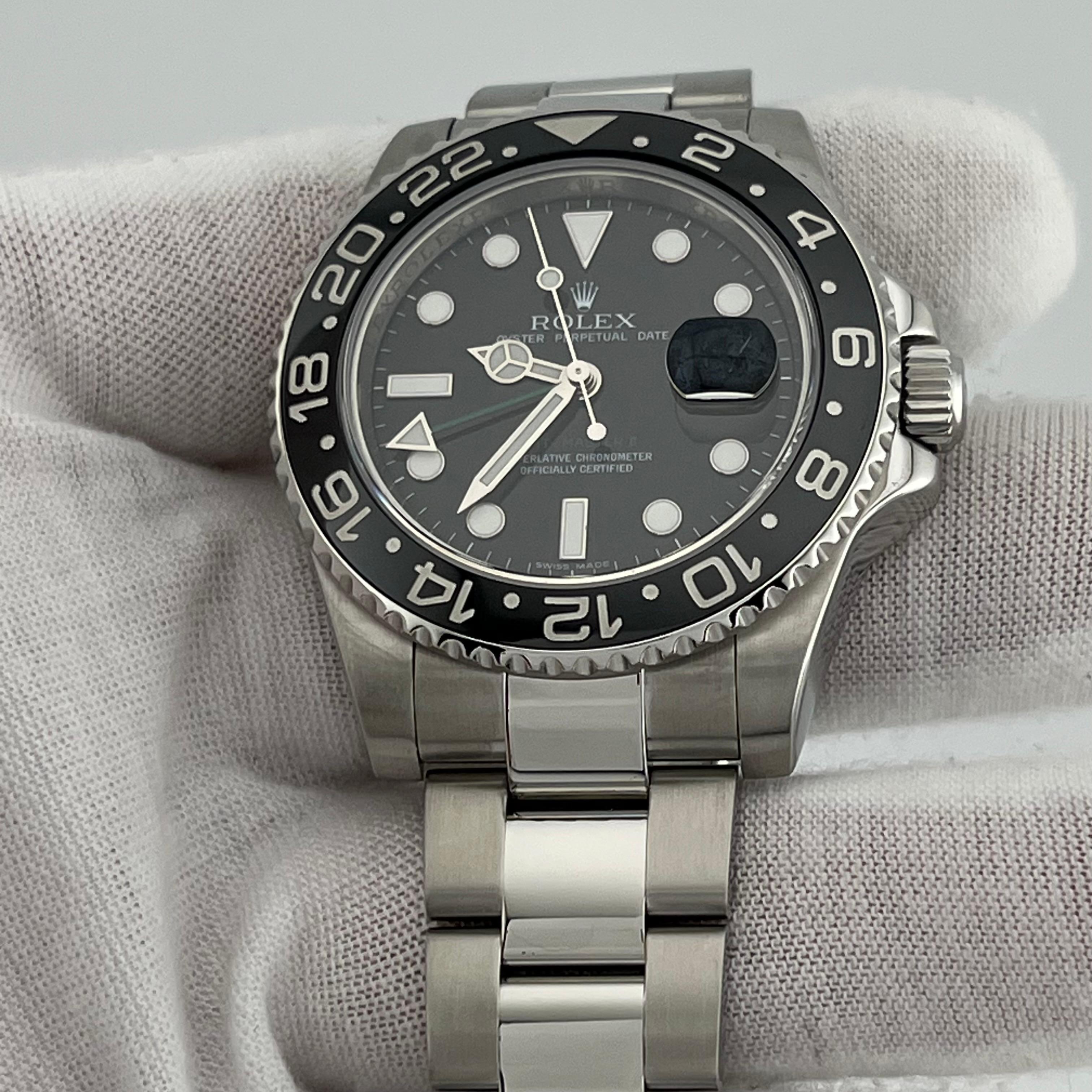 Rolex GMT Master II 116710 Black Ceramic Stainless Steel Box Paper Service Card 5