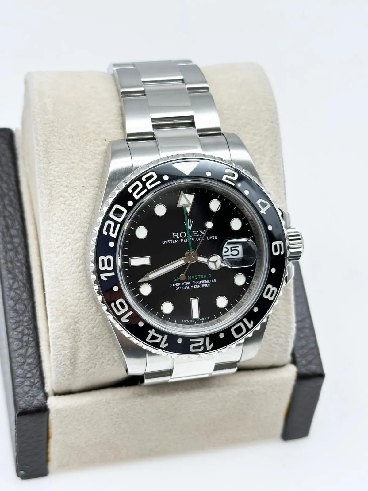 Rolex GMT Master II 116710 Black Ceramic Stainless Steel In Excellent Condition For Sale In San Diego, CA