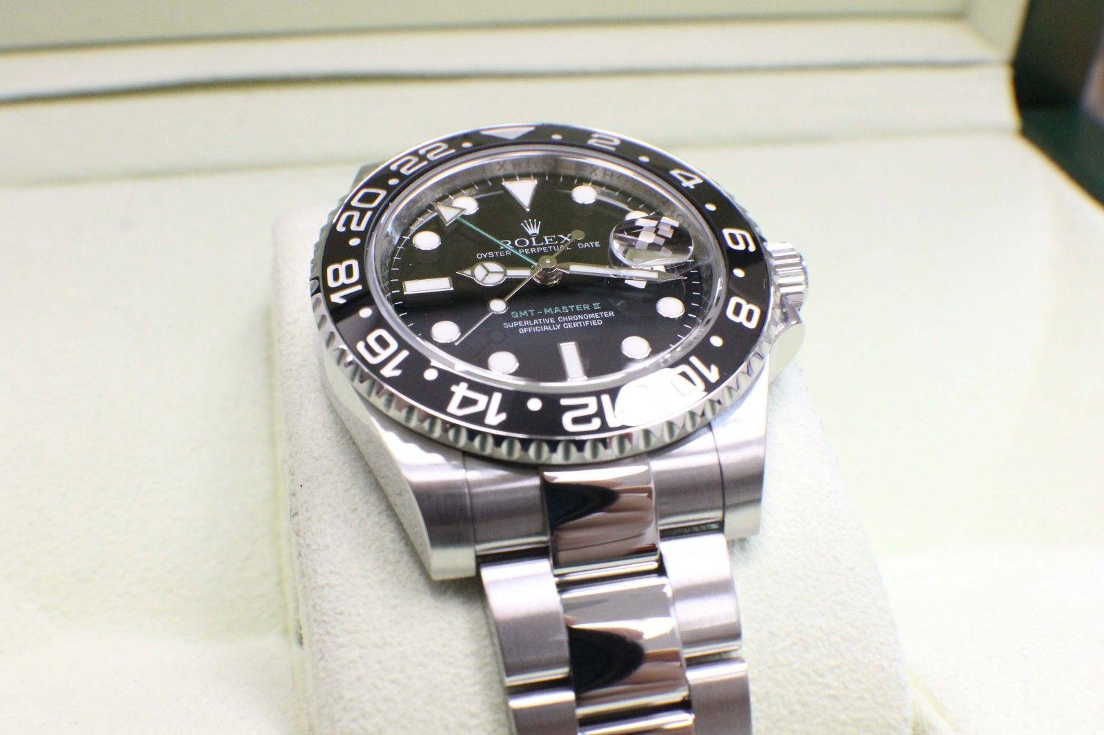 Men's Rolex GMT Master II 116710 Black Ceramic Stainless Steel with Box and Booklets