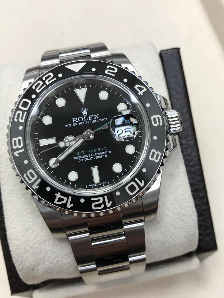 Rolex GMT Master II 116710 LN Black Ceramic Stainless Steel at 1stDibs
