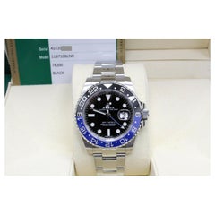 Rolex GMT Master II 116710BLNR Batman Black and Blue Stainless Box Paper, 2016