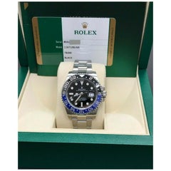 Rolex GMT Master II 116710BLNR Batman Black and Blue Stainless Box Papers, 2018