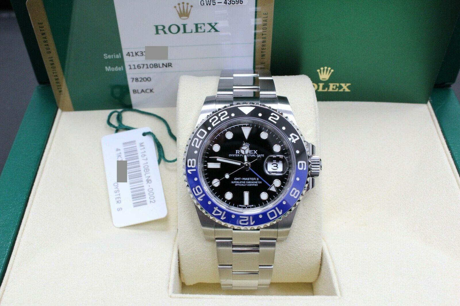 Rolex GMT Master II 116710BLNR Batman Black and Blue Stainless Box Paper, 2016 In Excellent Condition In San Diego, CA