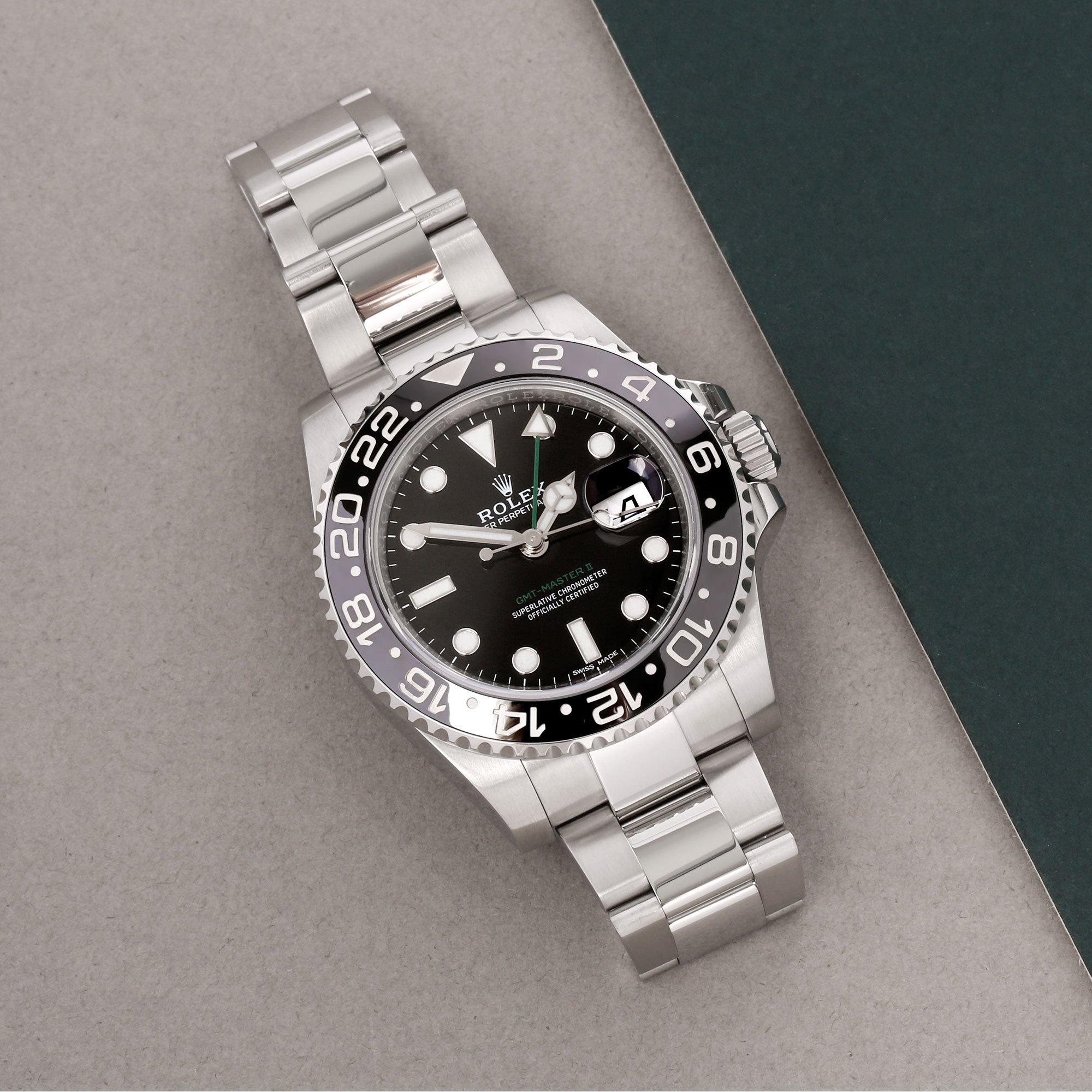 Xupes Reference: W007862
Manufacturer: Rolex
Model: GMT-Master II
Model Variant: 0
Model Number: 116710LN
Age: 2020
Gender: Men
Complete With: Rolex Box, Guarantee Manual, Swing Tag & Open Guarantee Card
Dial: Black Other
Glass: Sapphire