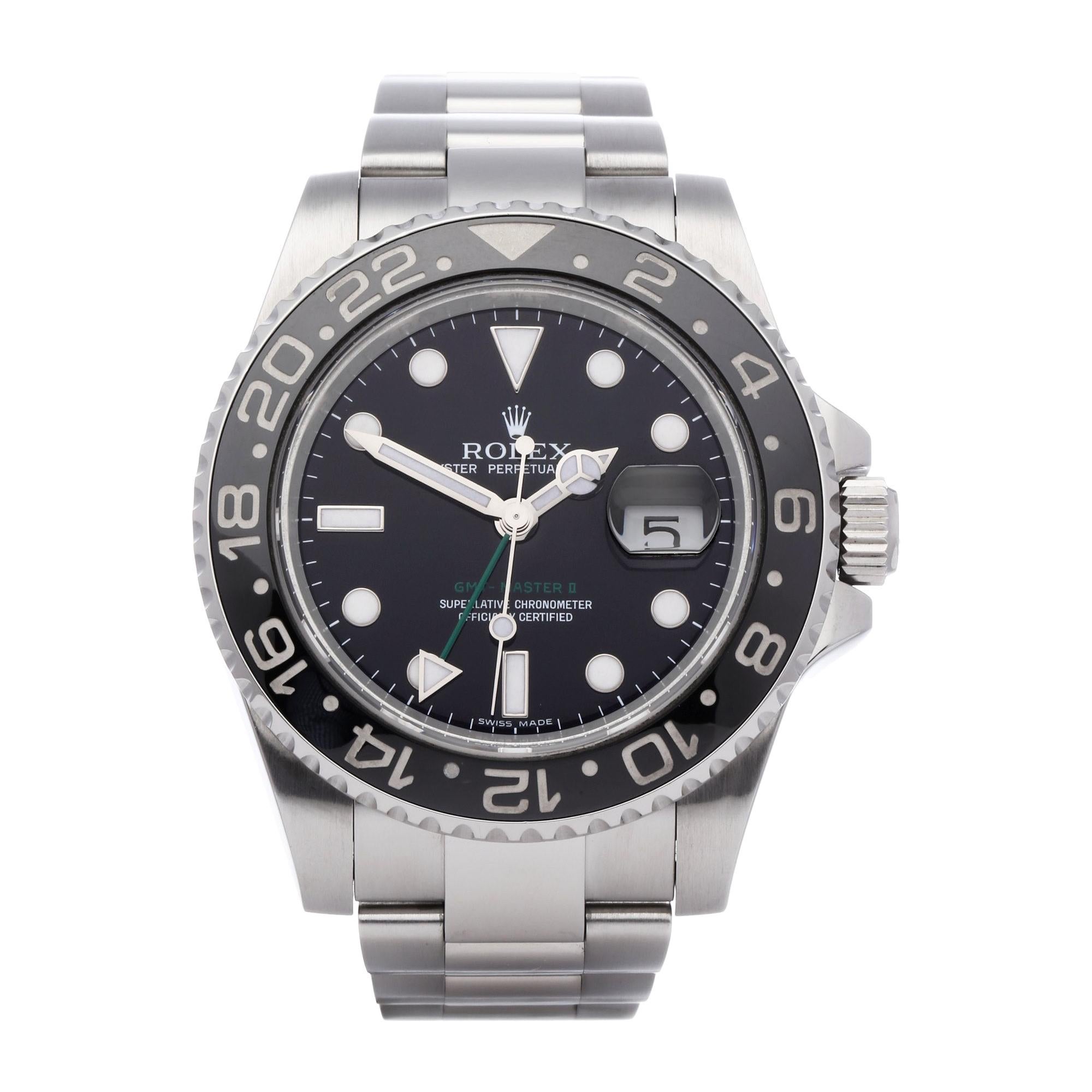 Rolex GMT-Master II 116710LN Men
s Stainless Steel Watch