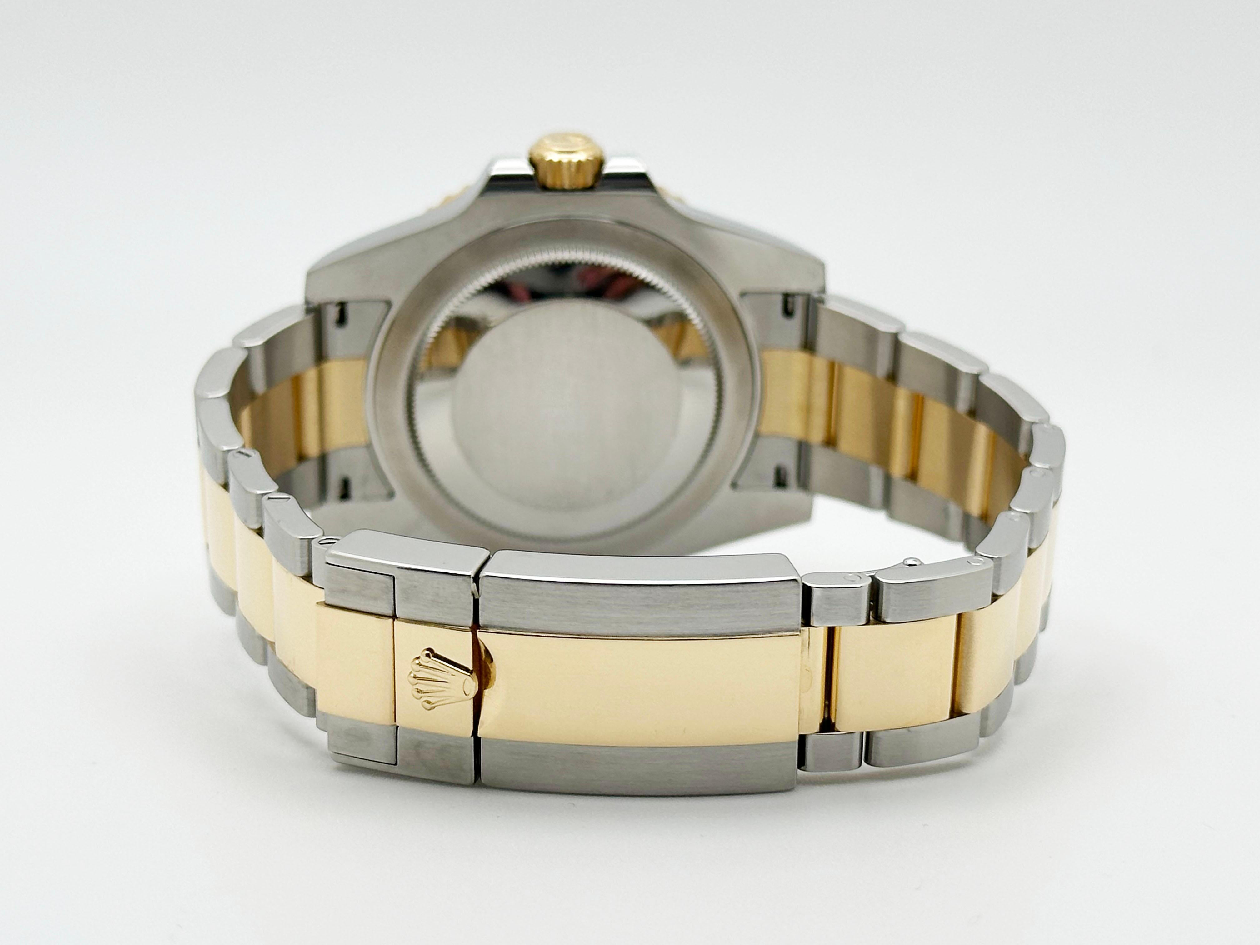 Rolex GMT Master II 116713 en céramique noire et or jaune 18 carats, boîte en acier inoxydable 40 mm en vente 1