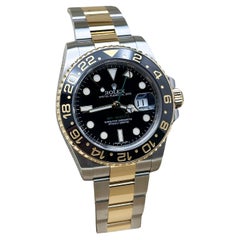 Rolex GMT Master II 116713 Cerámica Negra 18K Oro Amarillo Caja Inoxidable 40mm