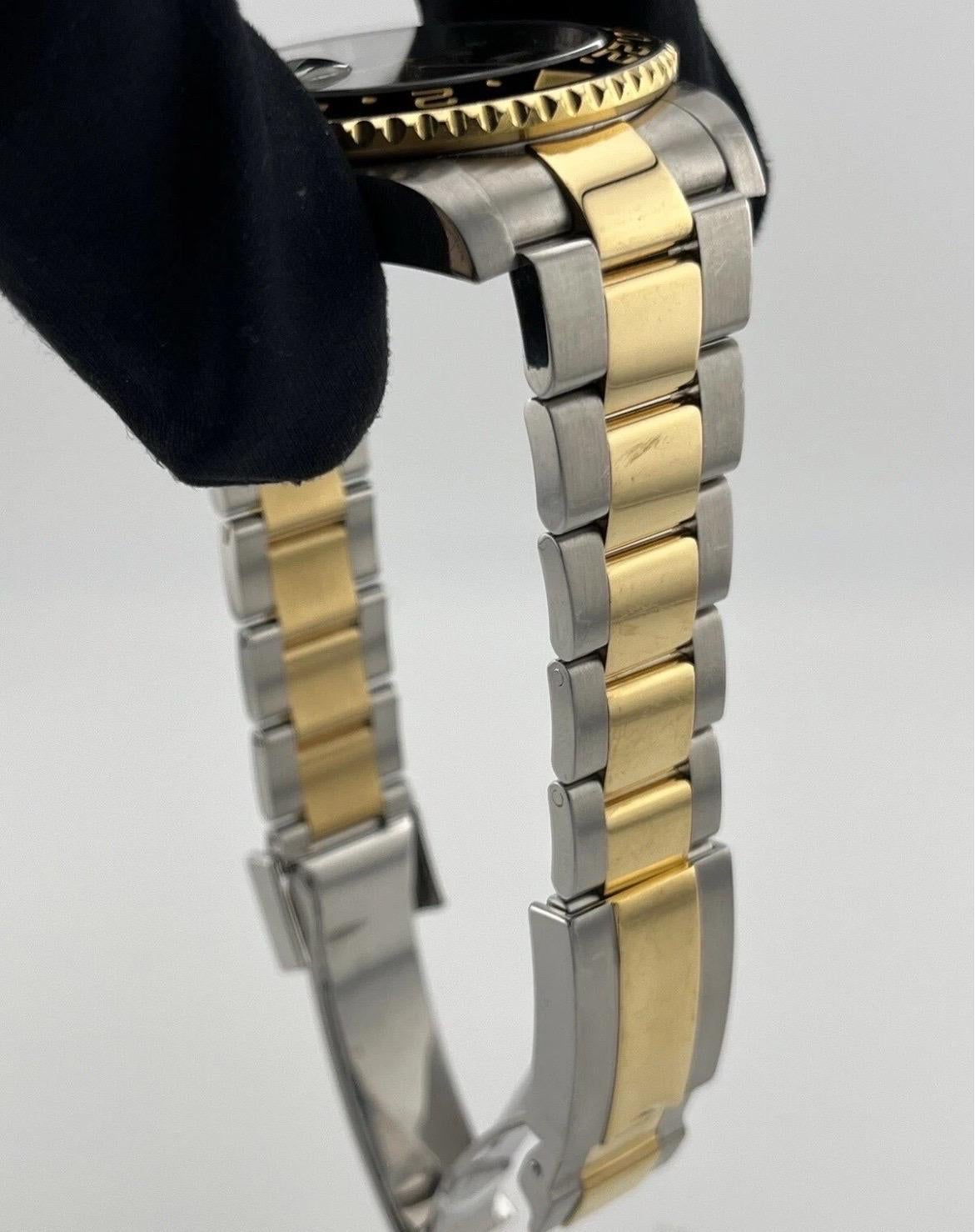 Rolex GMT-Master II 116713 Black Ceramic Two-Tone 18K Yellow Gold Stainless 40mm For Sale 6