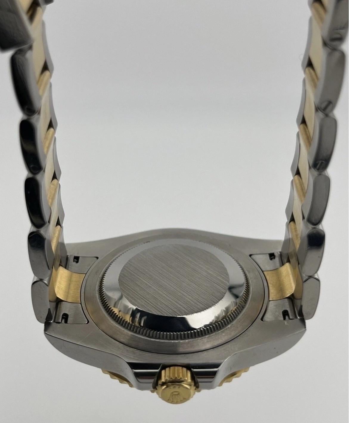 Rolex GMT-Master II 116713 Black Ceramic Two-Tone 18K Yellow Gold Stainless 40mm For Sale 7