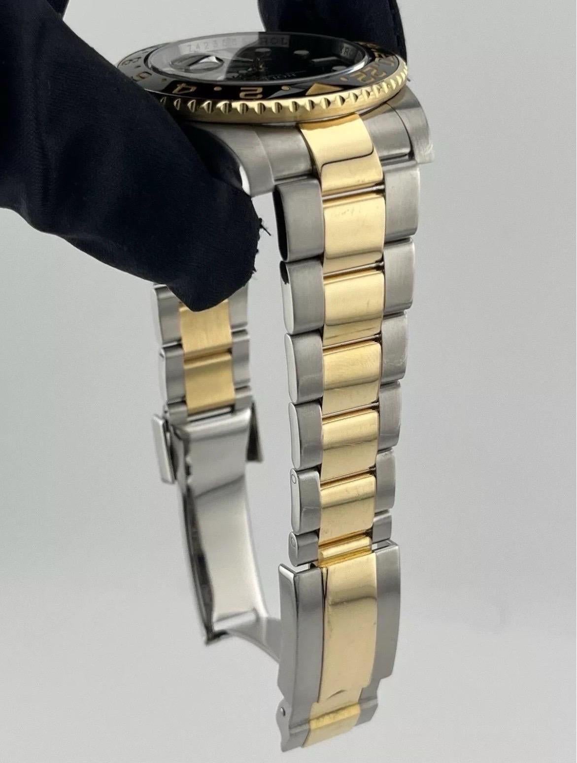 Rolex GMT-Master II 116713 Black Ceramic Two-Tone 18K Yellow Gold Stainless 40mm For Sale 14