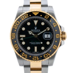 Rolex GMT-Master II 116713LN 18k & SS Black Ceramic Auto Men Watch W/P 2015