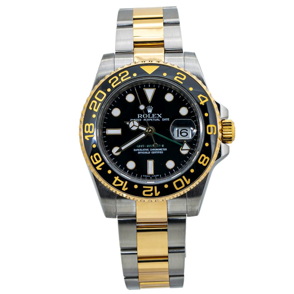 rolex gmt half gold