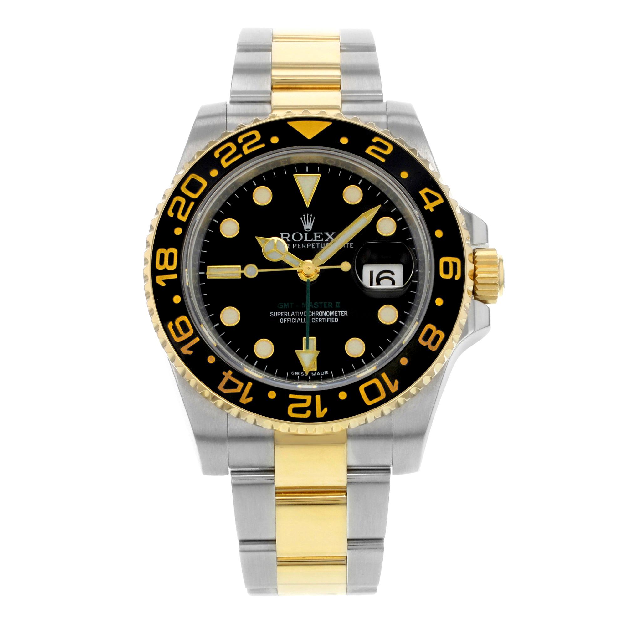 Rolex GMTMaster II 116713LN Steel 18 Karat Yellow Gold Automatic Men's