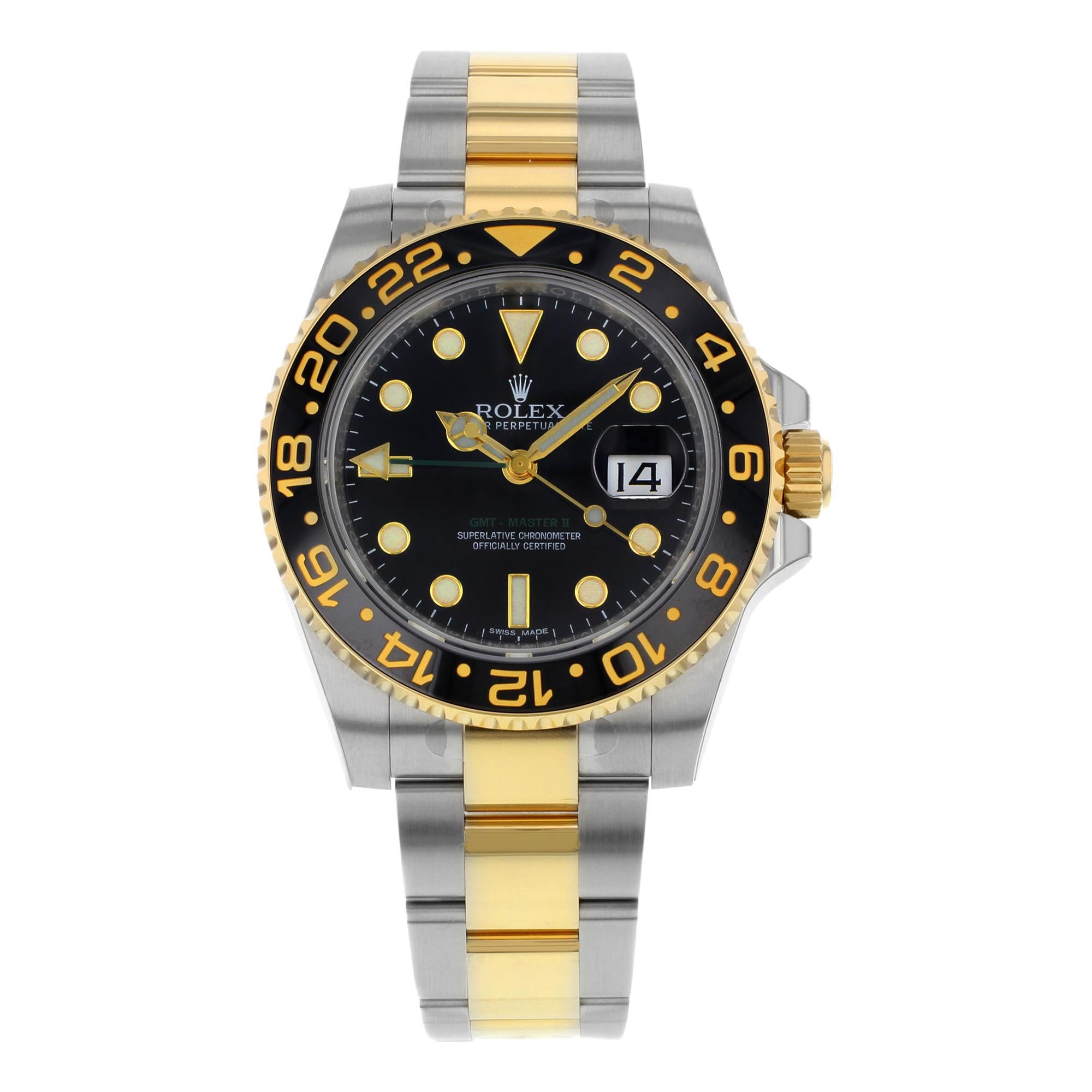 Rolex GMT-Master II 116713LN Steel and 18 Karat Gold Automatic Men's Watch