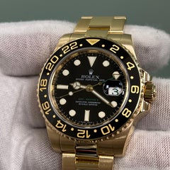 Rolex GMT Master II 116718 Caja de cerámica negra de oro amarillo de 18 quilates 40 mm
