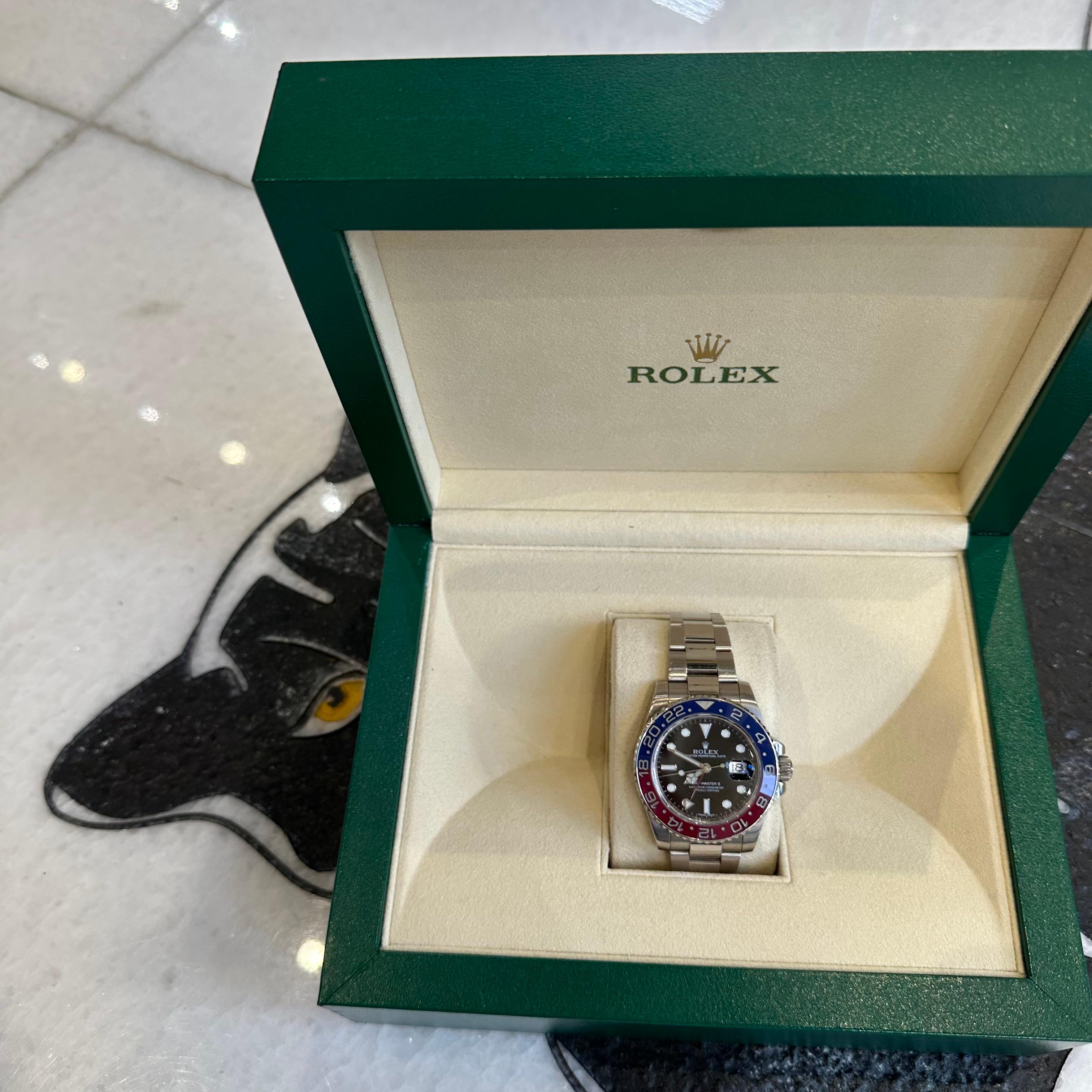 Rolex GMT- Master II 116719BLRO „Pepsi 18k Weißgold Uhr im Zustand „Gut“ im Angebot in Miami, FL