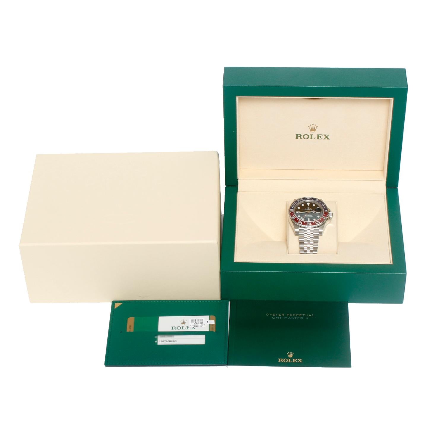 Rolex GMT, Master II 126710 BLRO Stainless Steel Men's Watch 