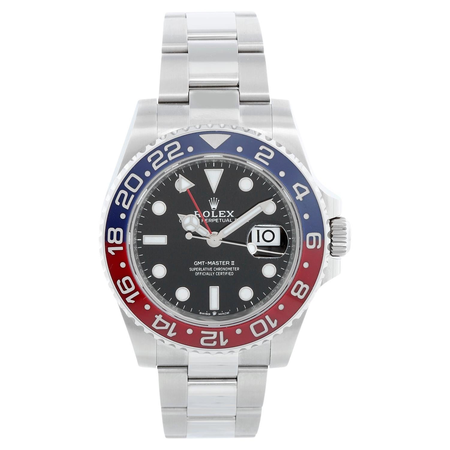 Rolex GMT - Master II 126710 BLRO Stainless Steel Men's Watch " Pepsi " For Sale