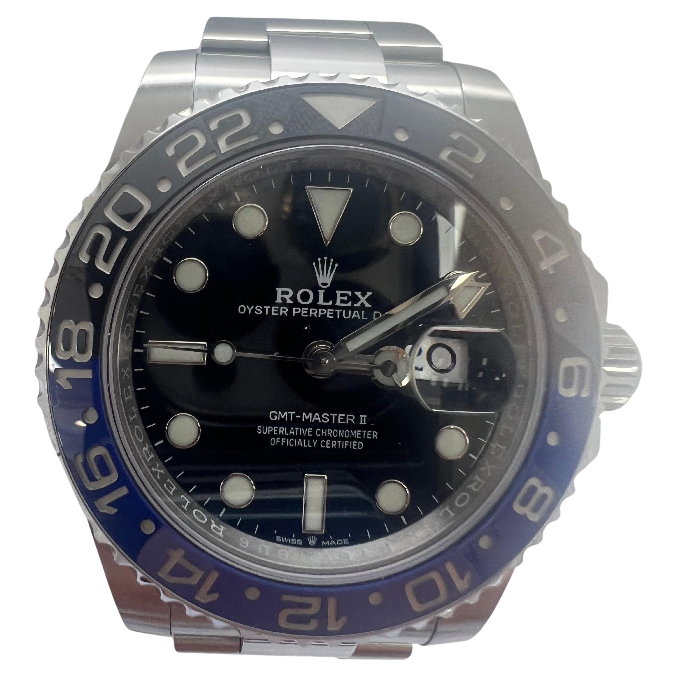 Rolex Gmt Master II 126710BLNR Batman Ceramic Men's Watch For Sale