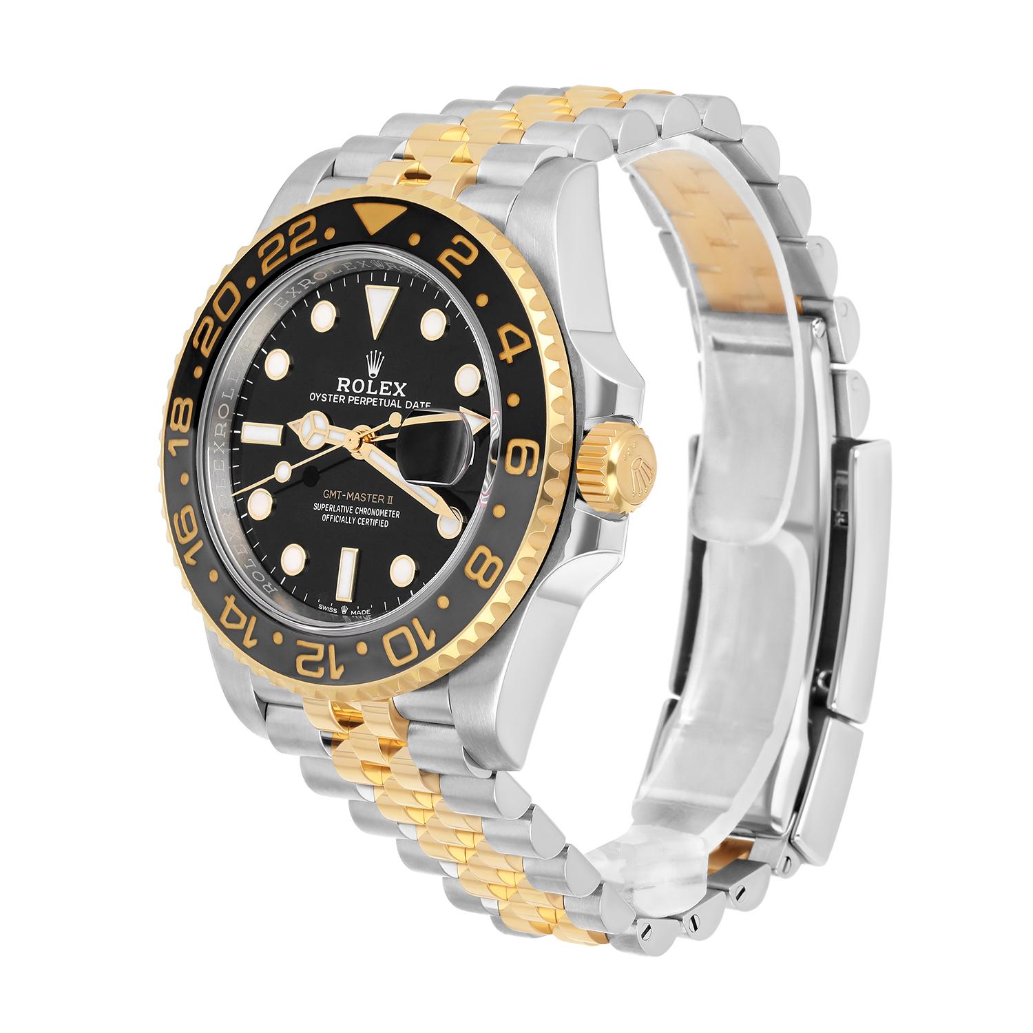 Modern Rolex GMT-Master II 126713GRNR Bumblebee Gold and Stainless Steel Jubilee For Sale